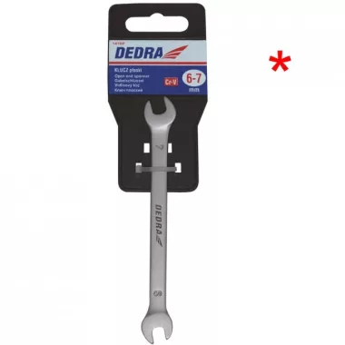 DEDRA 1483P Lapos kulcs, kétoldalas CrV 30x32 mm, PVC tartóval
