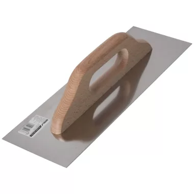 DEDRA 15B001 Simító, sima, rozsdamentes acél 380mmx130mm, bükkfa fogórész