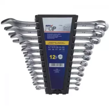 DEDRA 1705K Lapos - gyűrűskulcs készlet, CrV, 6,7,8,9,10,11,12,13,14,17,19,22mm