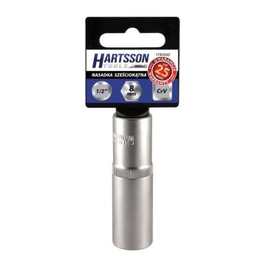 DEDRA 17B327Z 1/2"-os 6 lapú hosszú dugókulcs PVC tartóval 27mm