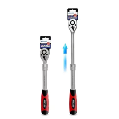 DEDRA 17J318Z Racsnis kulcs 1/2", 72T, CRV 6140, teleszkópos 305-445mm