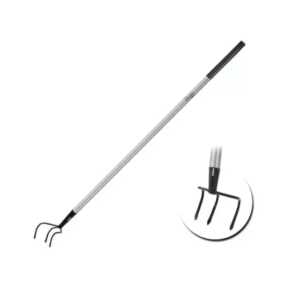 DEDRA 80B072 Hárómágú kertivilla cső nyéllel, 128cm