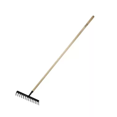 DEDRA 80C052 16-fogas gereblye megerősített, fa nyélre szerelve, 132cm