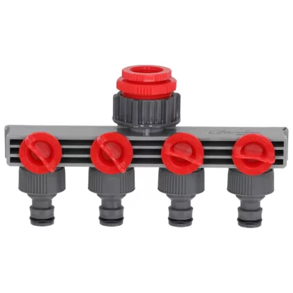   DEDRA 80N003K Négyes csapcsatlakozó 1/2"-3/4"-1", kártya