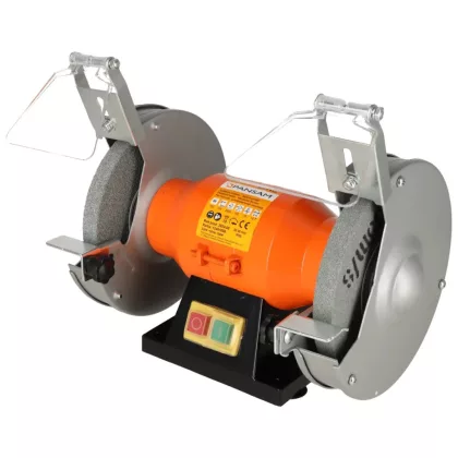   DEDRA A067110 Dupla köszörűkorongos asztali köszörű 150W, köszörűkorong méret 150x16x12,7mm, elektromágneses biztonsági kapcsoló