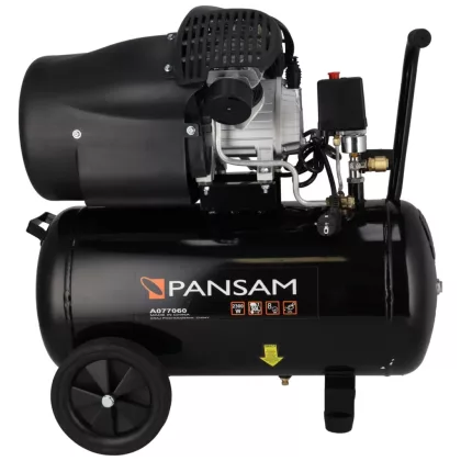   DEDRA A077060 Olajkenéses kompresszor, két hengeres, 2,3kW, 50l, 412l/min, két manométer, két gyorszáras