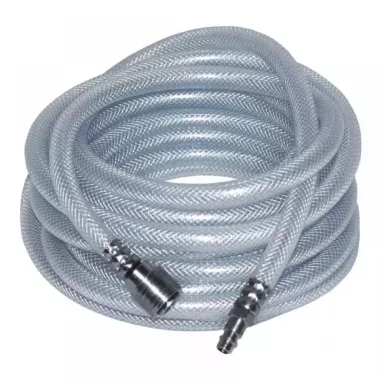 DEDRA A535104 Spirálos erősített tömlő sűrített levegőre 7,5m,PVC, 9,5x15mm, gyorscsatlakozóval