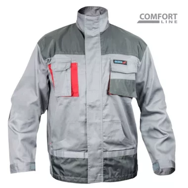 DEDRA BH3BL-S Védőkabát S/48 méretben, szürke, Comfort line, 190g/m2 grammatúra