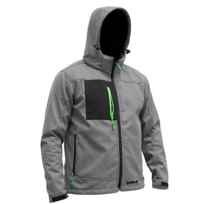   DEDRA BH61KS-M Softshell kabát kapucnival, méretek: M, 96% poliészter+ 4% elasztán