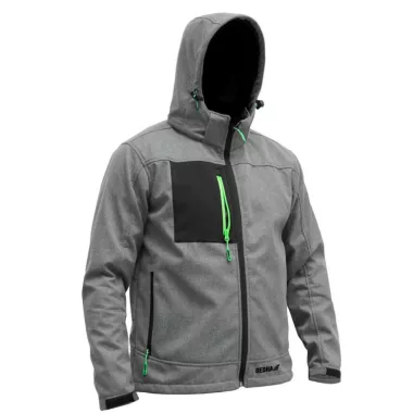 DEDRA BH61KS-S Softshell kabát kapucnival, méretek: S, 96% poliészter+ 4% elasztán