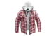 DEDRA BH63KF-XL Flanel pulóver, bélelt kapucnival, méret: XL
