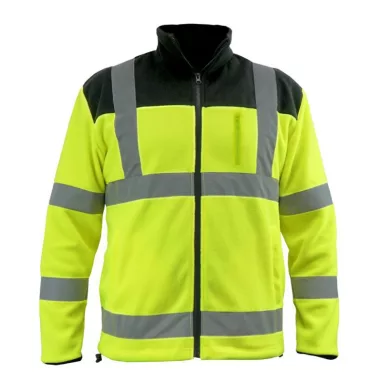 DEDRA BH80P3-XXXL Polár felső fényvisszaverős 280g/m2,méret:XXXL,sárga-fekete