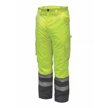 DEDRA BH80SP1-M Bélelt nadrág fényvisszaverős, méret M, sárga