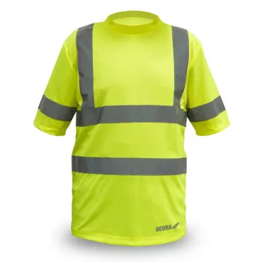 DEDRA BH81T1-XXL Férfi rövid ujjú póló, láthatósági, sárga, mérete XXL