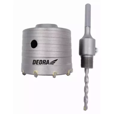 DEDRA DED1506-X Koronás fúró HEX, 80mm, fúróvezetővel