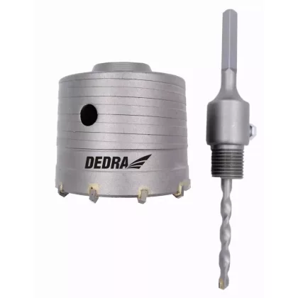 DEDRA DED1506-X Koronás fúró HEX, 80mm, fúróvezetővel
