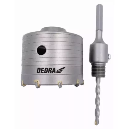 DEDRA DED1507-X Koronás fúró HEX, 100mm, fúróvezetővel