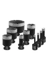 DEDRA DED1592SZ07 Gyémánt koronafúró készlet 6,8,10,12,20,28,35,40,45,68mm, fúróvezető