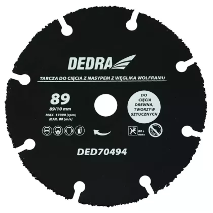 DEDRA DED70494 Univerzális tárcsa 89x10mm a DED7049-hez
