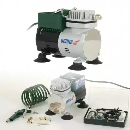 DEDRA DED7470 Szett festéshez mini kompresszorral, 0,125kW.