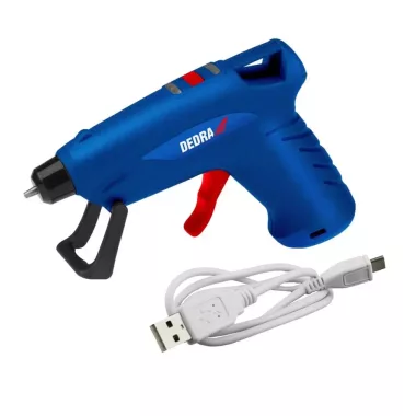 DEDRA DED7548 Forró ragasztópisztoly 15W, 7-8mm, vezeték nélküli USB