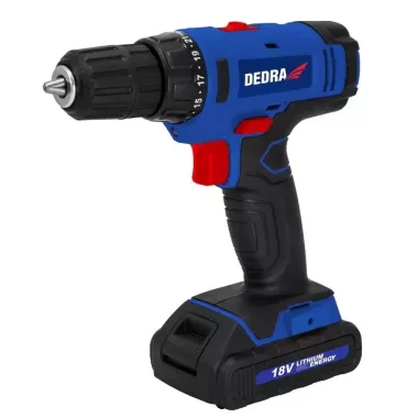DEDRA DED7880 Akkumulátoros fúró csavarozó 18V, 1,5Ah, 1h, 0-400/0-1350rpm