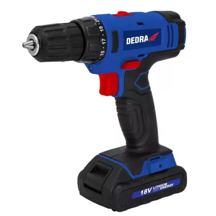   DEDRA DED7880 Akkumulátoros fúró csavarozó 18V, 1,5Ah, 1h, 0-400/0-1350rpm