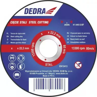 DEDRA F13013 115x2,5x22,2 acélra