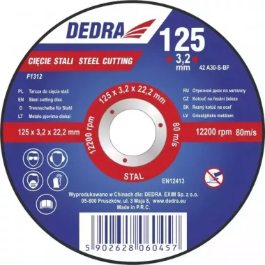 DEDRA F1315 230x3,0x22,2 acélra