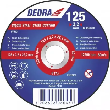 DEDRA F1315 230x3,0x22,2 acélra