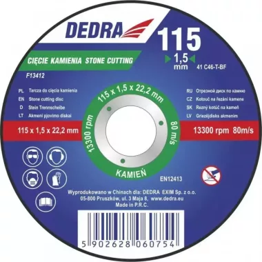 DEDRA F13422 125x1,5x22,2 kőre