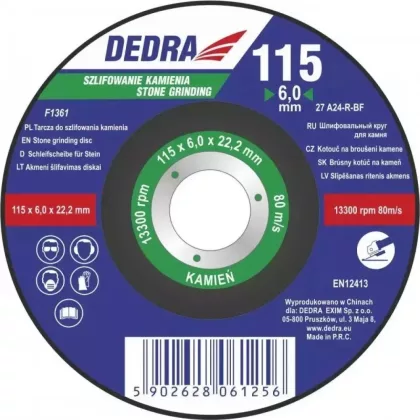 DEDRA F1361 115x6,0x22,2 kőre