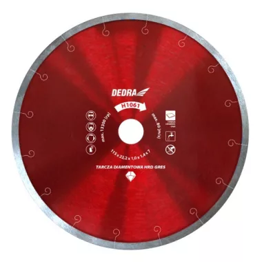 DEDRA H1066E Szupervékony gyémánt vágótárcsa kemény kerámiához 230x25,4mm