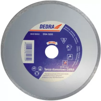   DEDRA H1136E Folyamatos vágóélű gyémánttárcsa csempe, kerámia, márvány vágásához 250mm/25,4