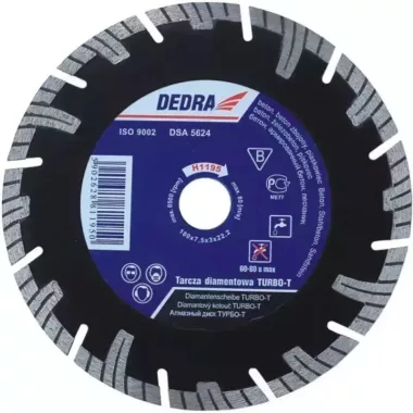 DEDRA H1197 Turbo-T gyémánttárcsa 230mm/22,2