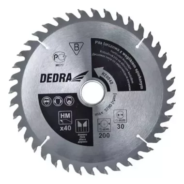 DEDRA H12524D Karbidos körfűrészlap fához 130x24x12,75