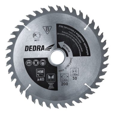 DEDRA H16016 Karbidos körfűrészlap fához 160x16x12,75mm