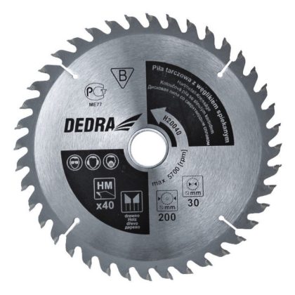 DEDRA H20060 Karbidos körfűrészlap fához 200x60x30mm