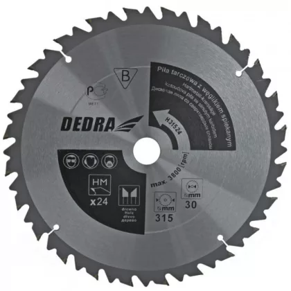   DEDRA HL45036 Karbidlapkás körfűrészlap fához ütközővel, megerősített fogakkal 450x36x30