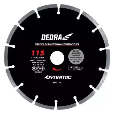 DEDRA HP2110 Szegmentált gyémánt csiszolótárcsa 110/22,2mm Dynamic