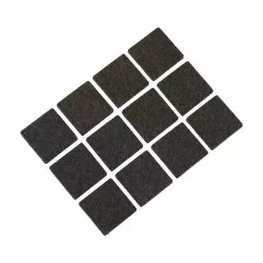DEDRA M311.204 Öntapadó filcpárna készlet 12db, négyzet, 25mm, bronz színű