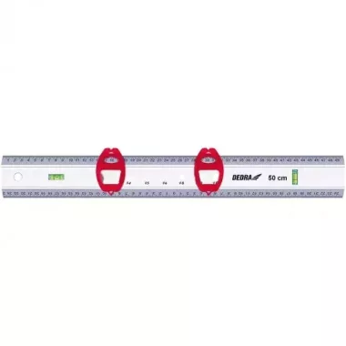 DEDRA ML2051 2 libellás markolatos alumínium mérőléc 50cm
