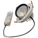   TRACON DLCOBA35W Beépíthető álmennyezeti LED lámpatest, forgatható 230 V, 50 Hz, 35 W, 3500 lm, 4000 K, EEI=A+