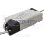   TRACON DLDD18W Fényerő-szabályozható meghajtó a LED-DL-18 panelekhez 220-240 V, 50 Hz, 18 W, 450 mA