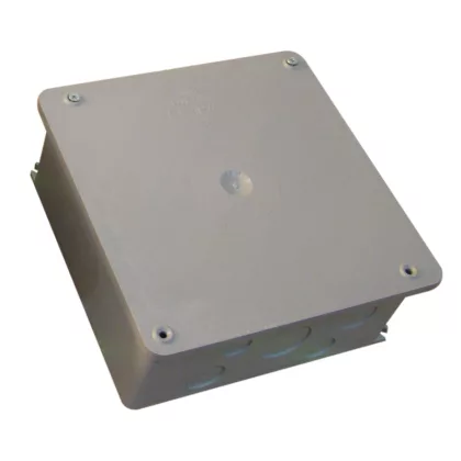 TRACON DN200X200 Szerelődoboz műanyag, falon kívüli, szürke 200×200mm, IP44