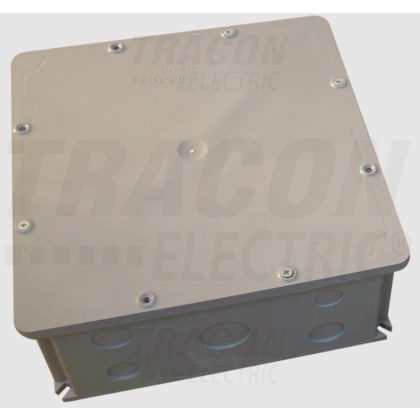   TRACON DN250X250 Szerelődoboz műanyag, falon kívüli, szürke 250×250mm, IP44