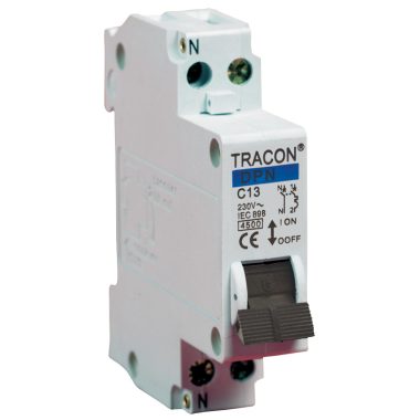 TRACON DPN-C-10 Kismegszakító, 1+N pólus, C karakterisztika 10A, 4,5kA TRACON DPN-C-10 Kismegszakító, 1+N pólus, C karakterisztika 10A, 4,5kA