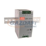   Mean Well DRH-120-24 DIN sínre pattintható tápegység megnövelt bemeneti feszültségtartománnyal, 120 W, 24 V