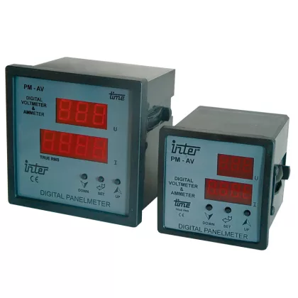   TRACON DTT-1-72 Digitális amper és voltmérő állítható áramváltó áttétellel 72×72mm, 500V AC, 0-9500/5A AC