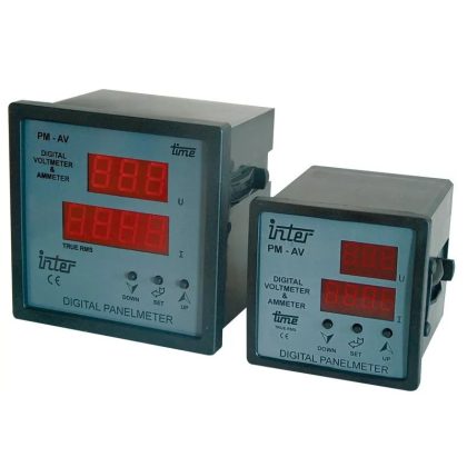   TRACON DTT-1-96 Digitális amper és voltmérő állítható áramváltó áttétellel 96×96mm, 500V AC, 0-9500/5A AC